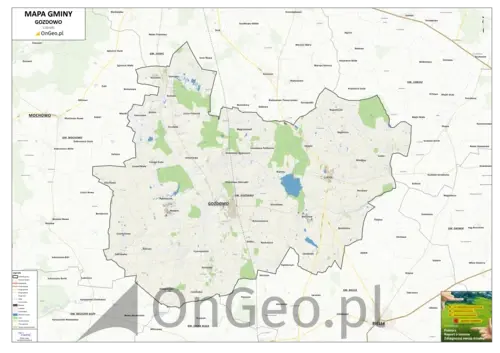 Mapa gminy Gozdowo